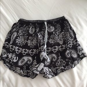 Elephant Pattern Flowy Shorts